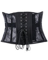 Double Heavy Spiral Steel Boned Underbust Waist Cincher Corset