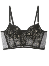 Embroidered Lace and Steel Bone Overlay French Lingerie Bra