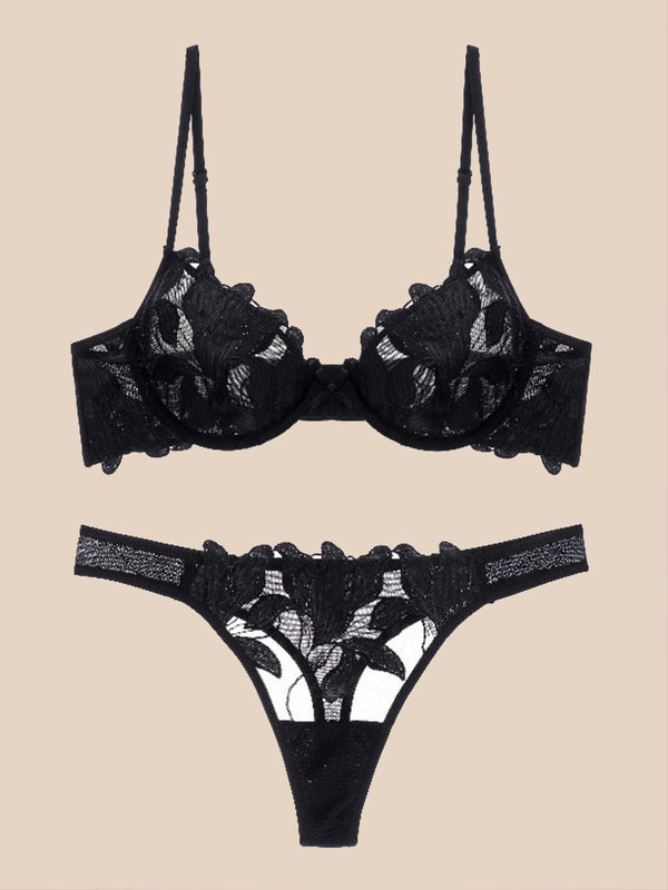 Priscilla Embroidered Lingerie Set