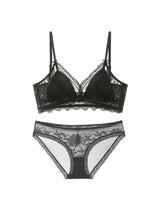 women's lingerie lace seamless push up bra set