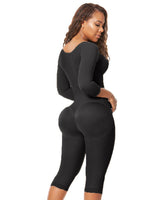 Post-surgical Use Women Body Shaper Smart Compression Fabrics Long GirdleTo the Knee