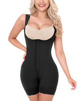 Women's BodyShaper Lace Butt Lifter HOOK AND EYE CLOSURE OPEN BUST Tummy Control Adjustable Wide Shoulder Strap Shapewear