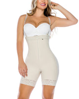 Fajas Compression Shapewear Open Bust Tummy Control with Zipper