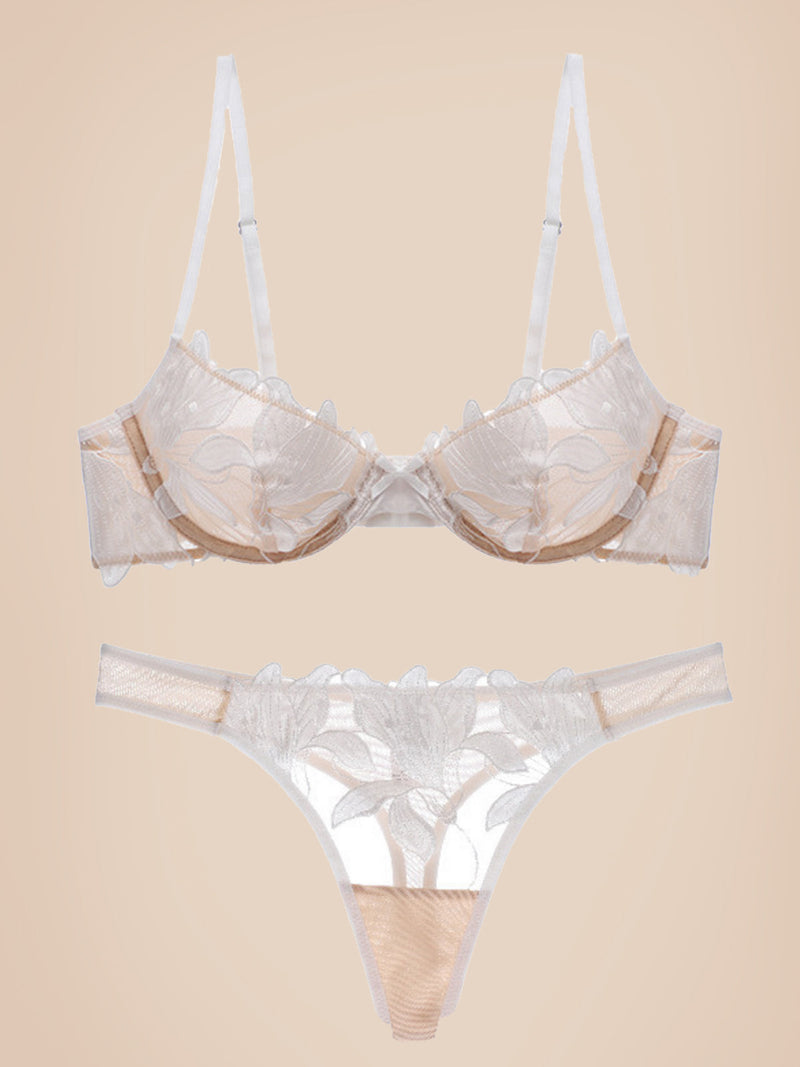 Priscilla Embroidered Lingerie Set