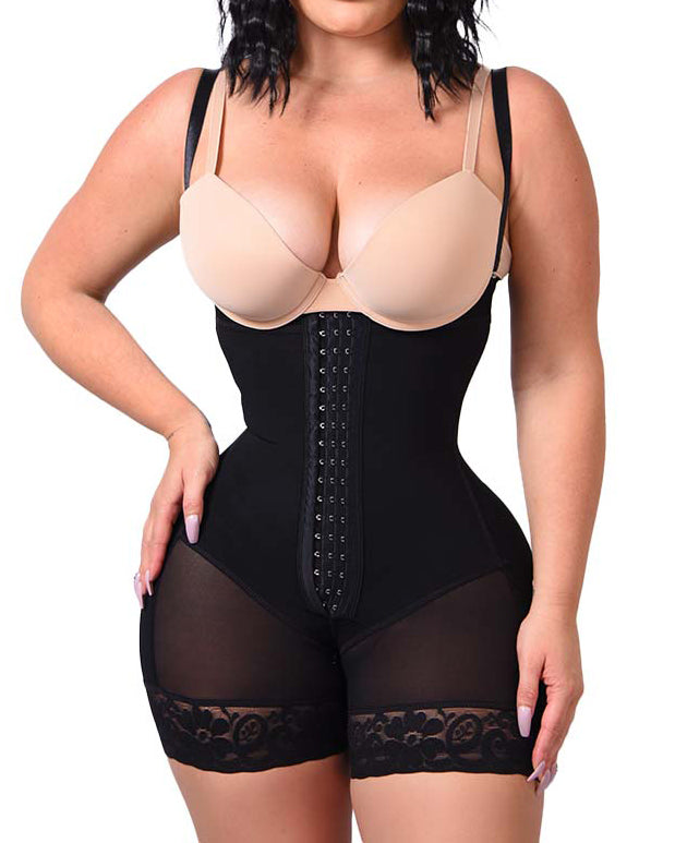 Shapewear for Women Tummy Control Body Shaper Butt Lifter Thigh Slimmer Faja Plus Size with Zipper Crotch