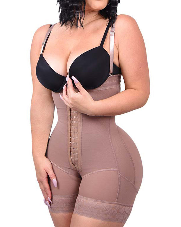 Shapewear for Women Tummy Control Body Shaper Butt Lifter Thigh Slimmer Faja Plus Size with Zipper Crotch